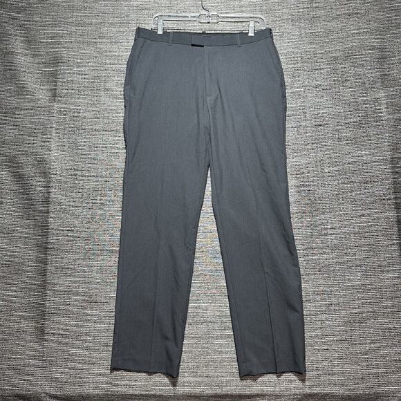 IZOD Dress Pants Men's Size 32x30 Gray Straight Stretch - Picture 1 of 14